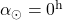 \alpha_{\odot}=0^{\rm h}