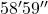 58\arcmin 59\arcsec