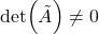 \det (\tilde A)\neq 0