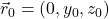 \vec{r}_0=(0, y_0, z_0)