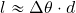 l\approx \Delta \theta \cdot d