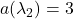 a(\lambda_2)=3