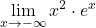 \displaystyle\lim_{x\to -\infty} x^2\cdot e^x