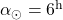 \alpha_{\odot}=6^{\rm h}
