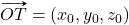 \vv{OT}=(x_0, y_0, z_0)