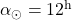 \alpha_{\odot}=12^{\rm h}