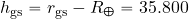 h_{\rm gs}=r_{\rm gs}-R_\Earth = 35.800