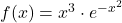 f(x)=x^3\cdot e^{-x^2}