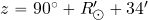 z=90^{\rm \circ} + R_\odot' +34'