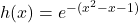 h(x)=e^{-(x^2-x-1)}