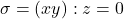 \sigma=(xy): z=0