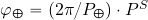 \varphi_\Earth=(2\pi/P_\Earth)\cdot P^S