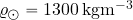 \varrho_\odot=1300\, {\rm kgm^{-3}}