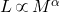 L\, \propto \, M^{\alpha}