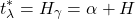 \begin{equation*} t^{*}_{\lambda} = H_{\gamma} = \alpha + H \end{equation*}