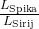 \frac{L_{\rm Spika}}{L_{\rm Sirij}}