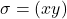 \sigma=(xy)