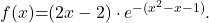 f(x){=}(2x-2)\cdot e^{-(x^2-x-1)}.